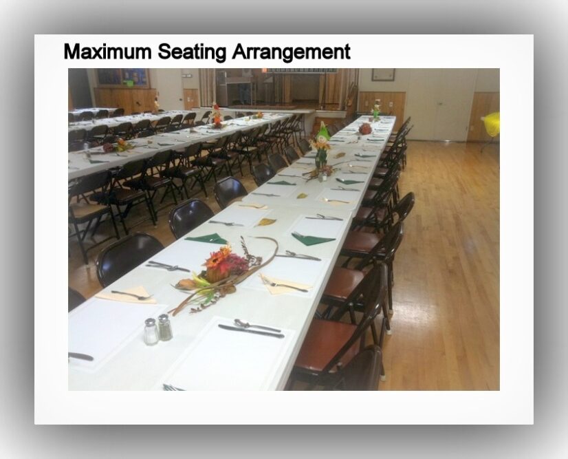 Max Seating Arrangement at Large Hall