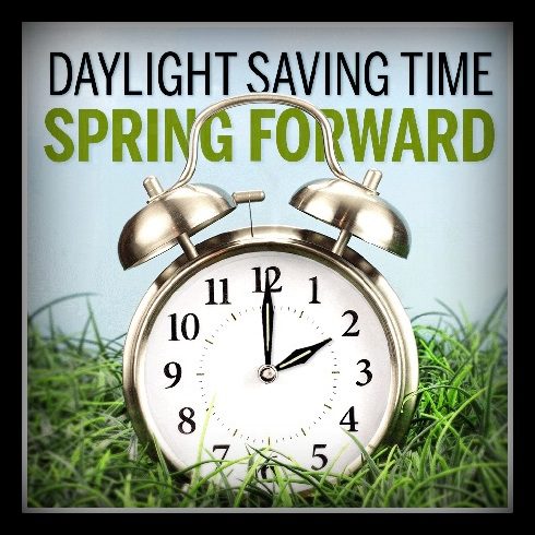 Spring forward Fall back daylight savings time clock